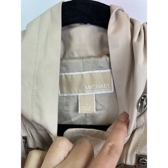 Michael Kors Duffle Coat Toggle Button Up Flap Pockets - Picture 5 of 12